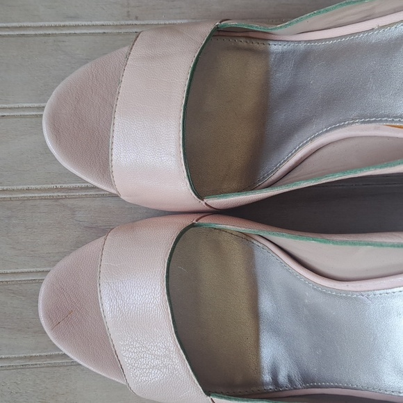 Rachel Roy Leather Soft Blush Pink Open-toe Stiletto High Heel Pumps Designer - Picture 5 of 15